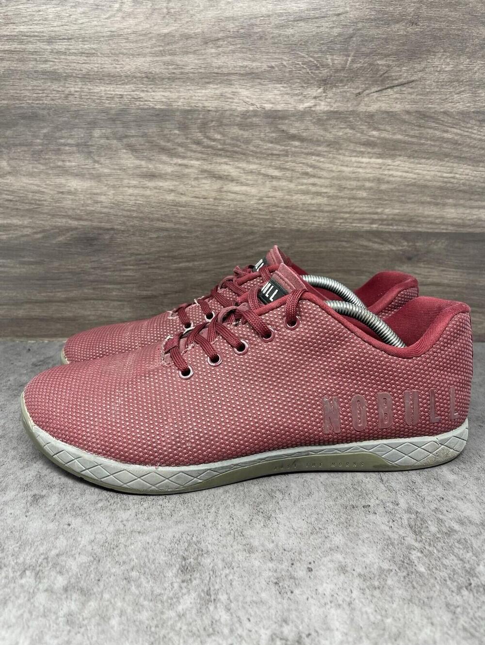 Nobull Trainer Sneakers Mens Size 11 Red Grey Athletic Shoes